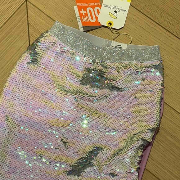 Shade Critters pink/silver sequin mermaid tail size S NWT - Picture 3 of 8